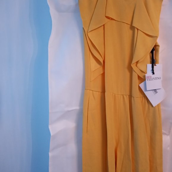 Red Valentino Sleeveless Jumpsuit with Frill Detail - Picture 8 of 10